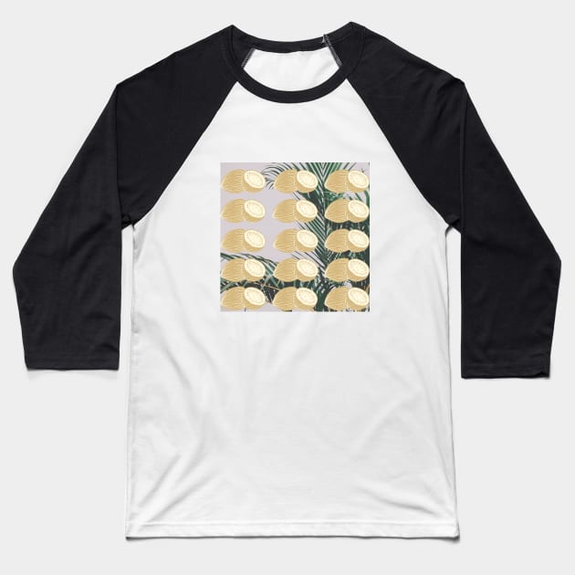 Palm Trees and Coconut Paradise Baseball T-Shirt by mazdesigns